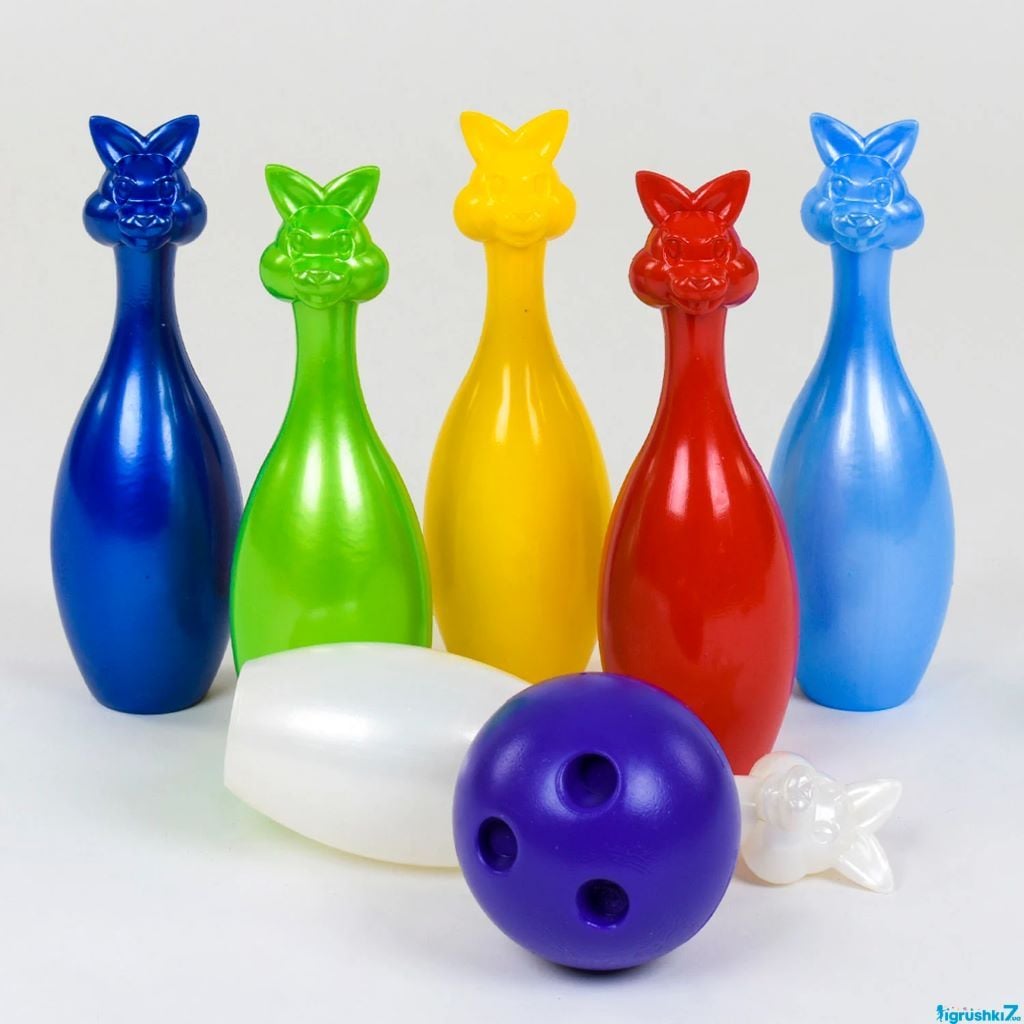 Кегли зайці 6шт 1шар в сетці 023 Bamsic