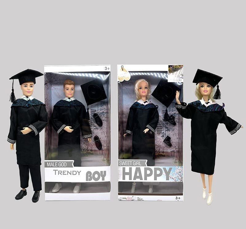 Лялька Випускники 30 см рухливі кінцівки капелюх  одяг та взуття в коробці 32*16*7см HX888999 Китай