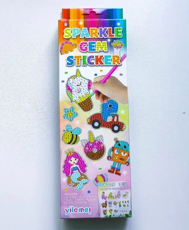 Алмазна мозаїка 23наліпки алмази тарілочка віск стилус в коробці 23*8*2,5см  С64272 К