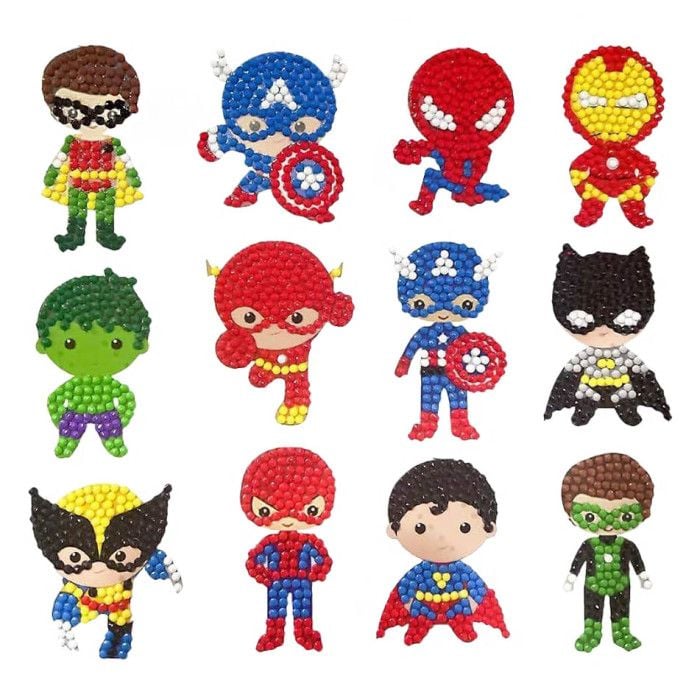 Алмазна мозаїка  12 наліпок алмази тарілочка стилус віск асорті в коробці 16*11*1см   С64075 Китай