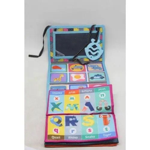 Килимок розвиваючий м’який шелесткі елементи прорізувач безпечне люстерко анг абетка в коробці 24*16*5см 66540-1 Китай