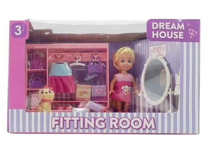 Лялька 10см гардеробна аксесуари улюбленець предмети декору меблі у коробці 28*17*11см K899-131 Китай