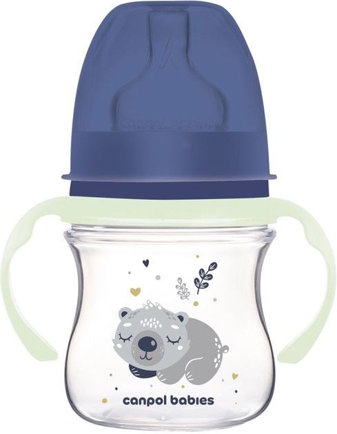 Пляшка антиколікова з широким отвором 120 мл Easystart Sleepy Koala - блакитна 35/236_blu canpol