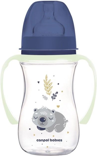 Пляшка антиколікова з широким отвором 240мл Easystart Sleepy Koala - блакитна 35/237_blu Canpol