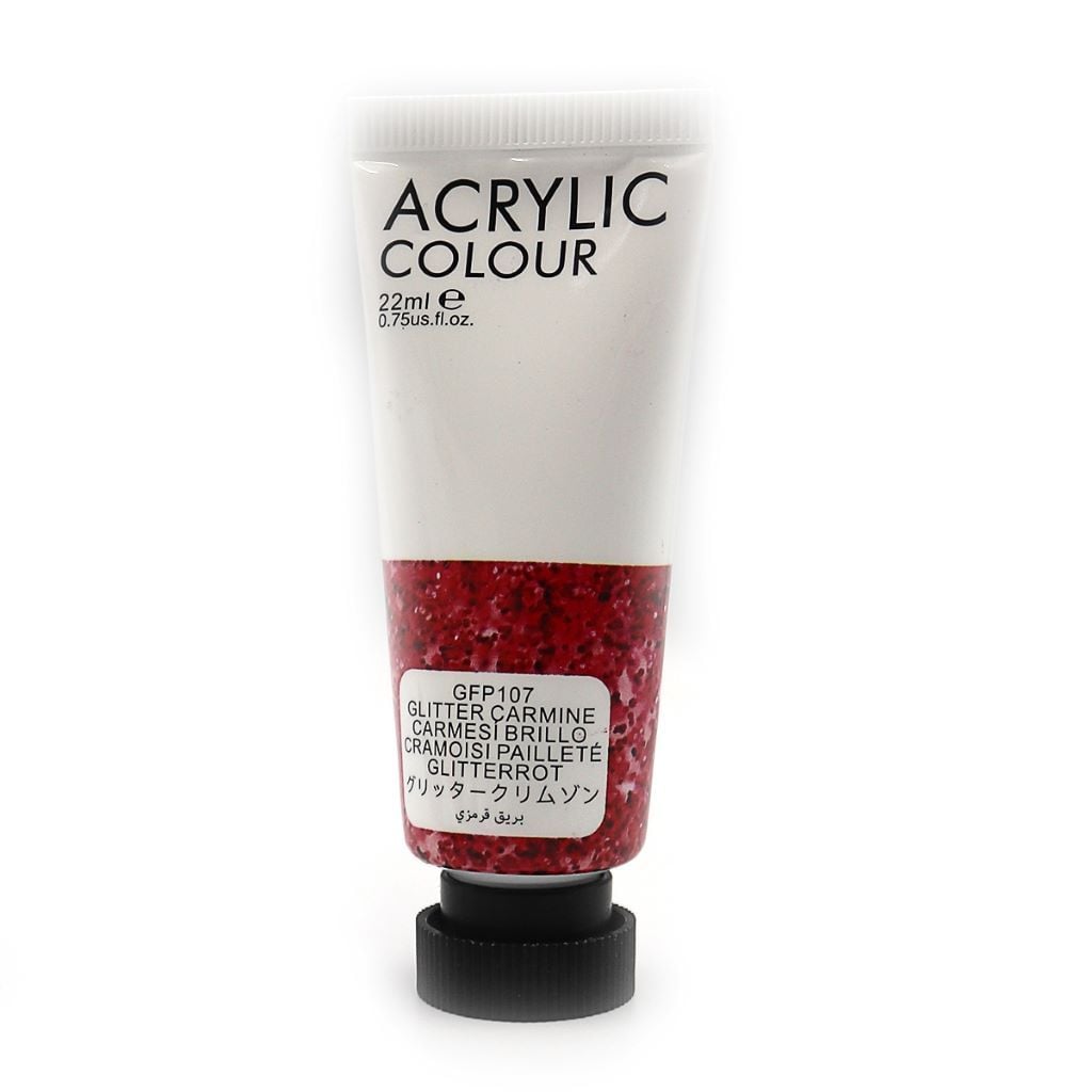 Фарба акрілова 22мл глітер Carmine в тубі GFP107 ART Rangers