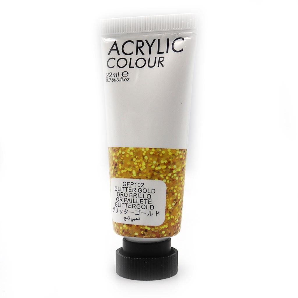 Фарба акрілова 22мл глітер GOLD в тубі GFP102 ART Rangers