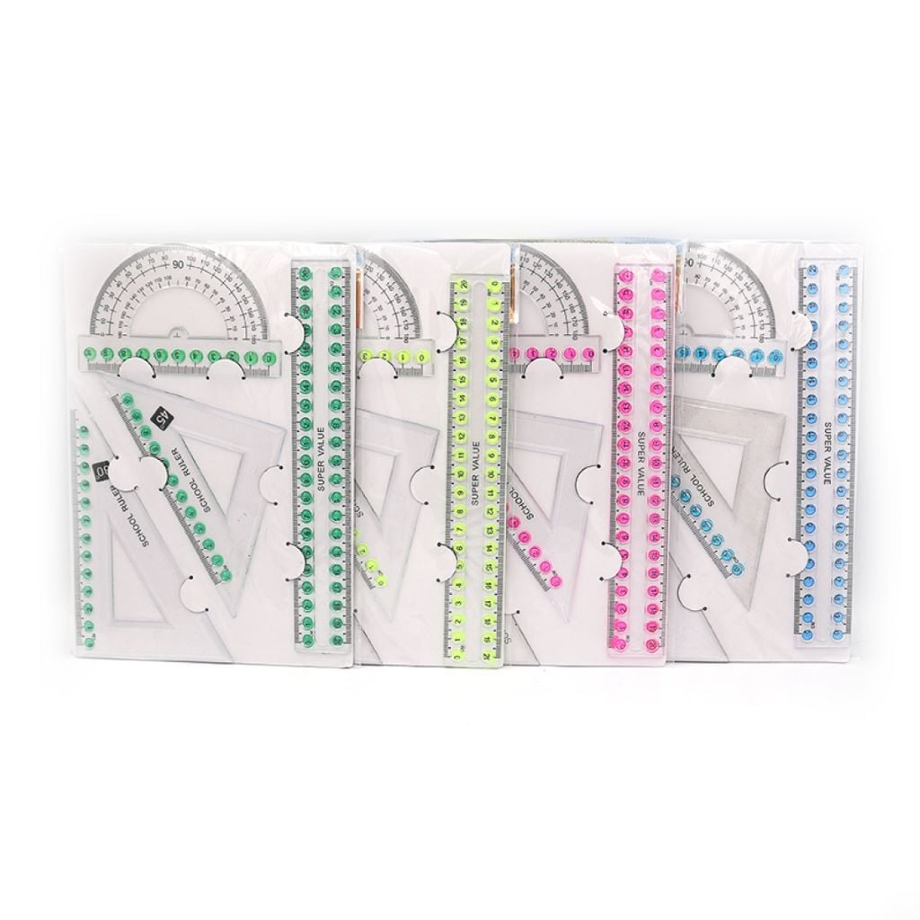 Набір з лінійкою 4пред 20см у пакеті 4776 Китай