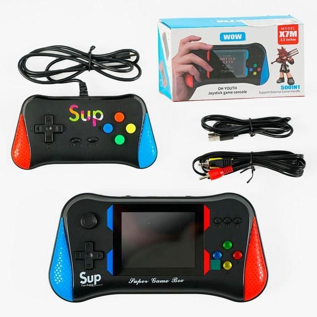 Інтерактивна консоль  500 в 1 кольоровий дисплей 3,5 дюймів 1200mAh джостик коробка C64449 Китай