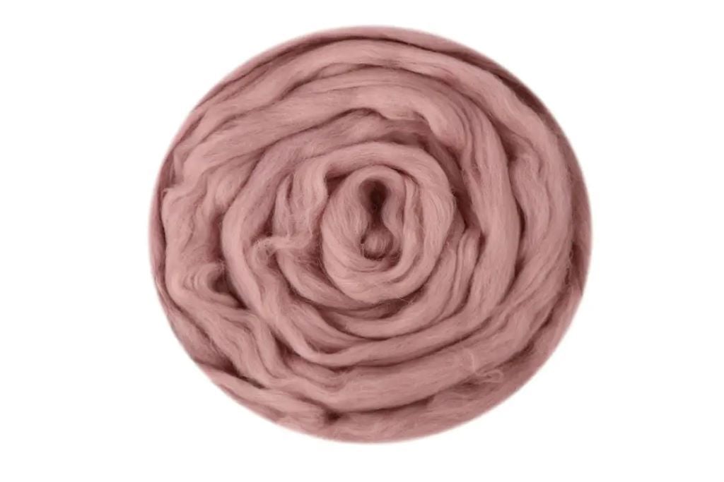 Вовна для валяння Чайна роза 50гр 100% натуральна вовна 138 Наша пряжа