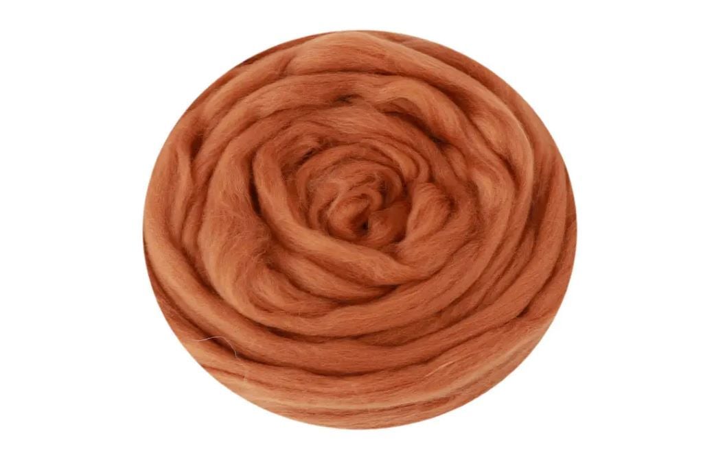 Вовна для валяння Карамель 50гр 100% натуральна вовна 454 Наша пряжа