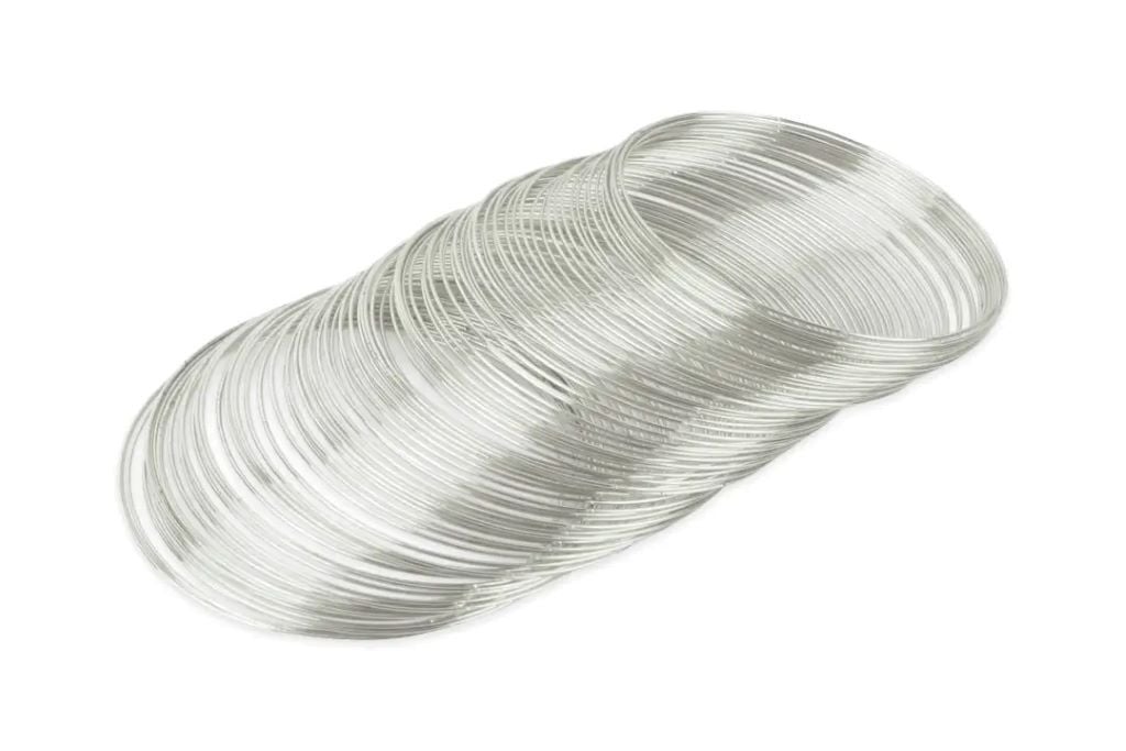 Дріт з пам'яттю для браслетів 100 витків срібло у пакеті 10*8см 6A-2 Китай