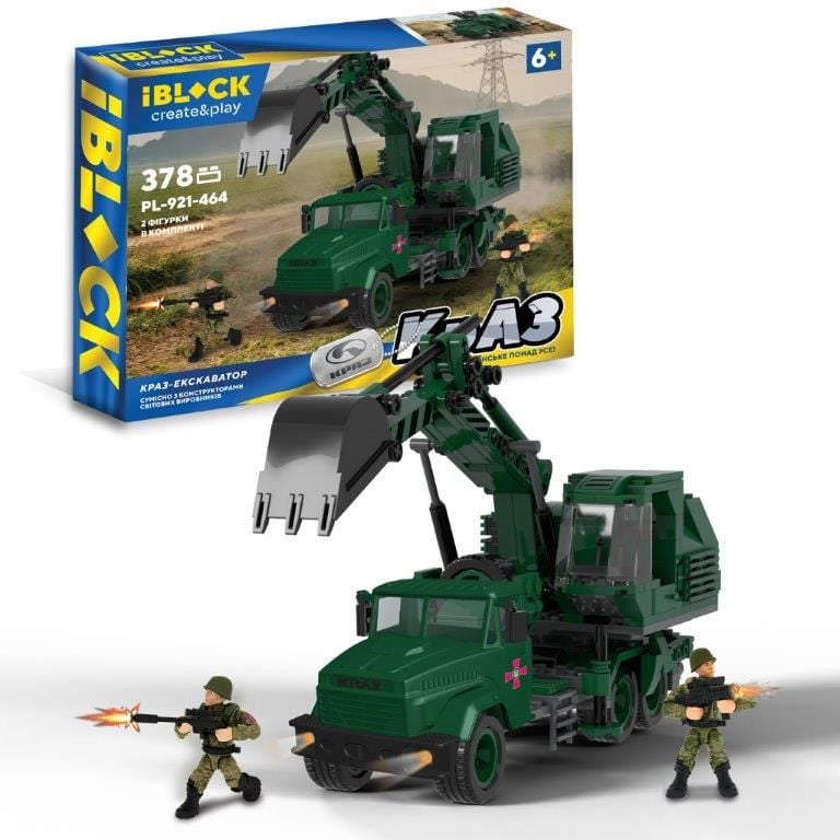 Конструктор 378дет Військова техніка коробка 38*28*7см PL-921-464 IBLOCK
