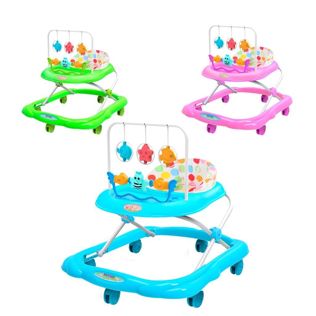 Ходунки з брязкальцями звук, регулювання висоти, 2 стопори, 6 колес 65*52*57см 3 кольори в пакеті BW2305 Joy