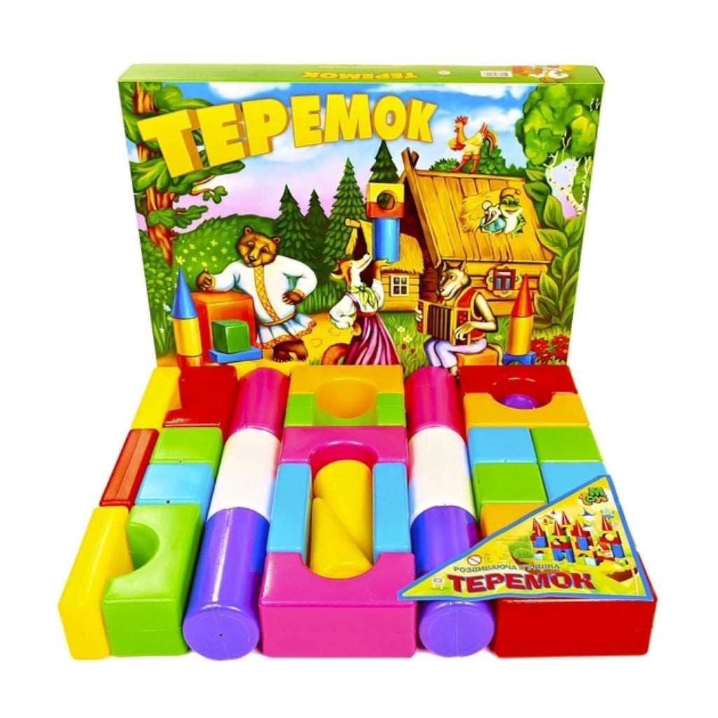 Кубики Теремок 32дет  великі у коробці 08082 m toys