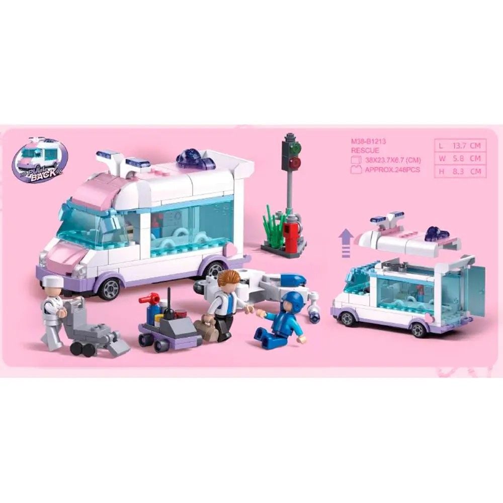 Конструктор типу лего 251 дет Metropolis Рятівники у коробці 37*24*6,5см M38-B1213 sluban