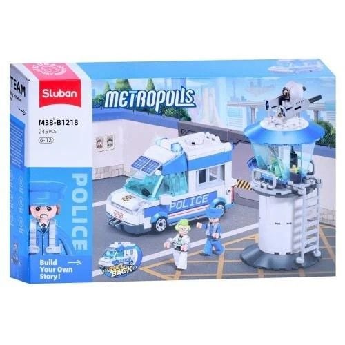 Конструктор типу лего 245 дет Metropolis супровід кримінальника в коробці 38*23*6см М38-В1218 sluban