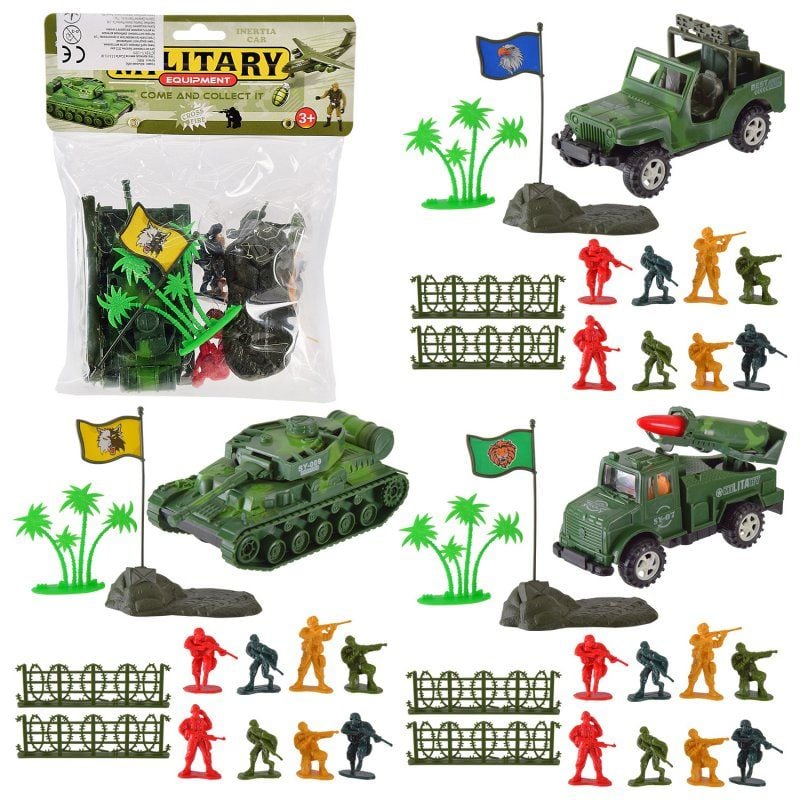 Солдатики Military набір з військовою технікою в пакеті 25*18ми 8685C Китай
