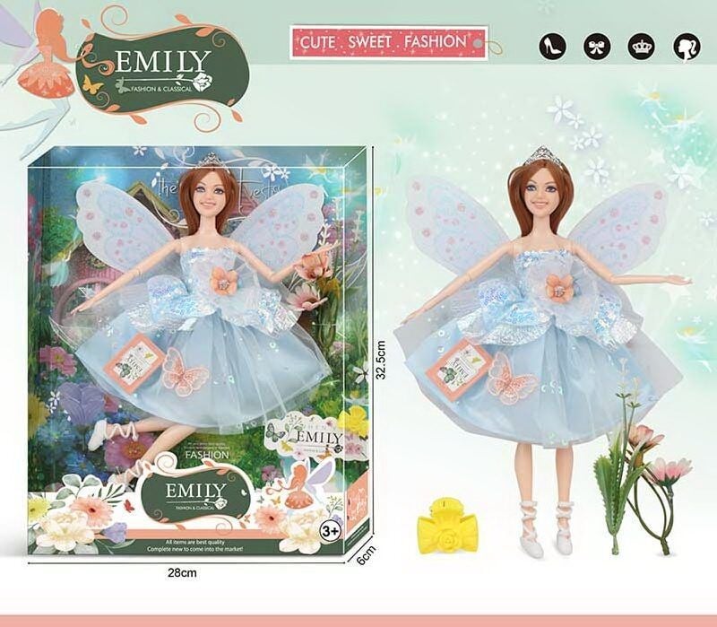 Лялька 30см Фея EMILY аксесуари у коробці 28*33*6см QJ133B Китай