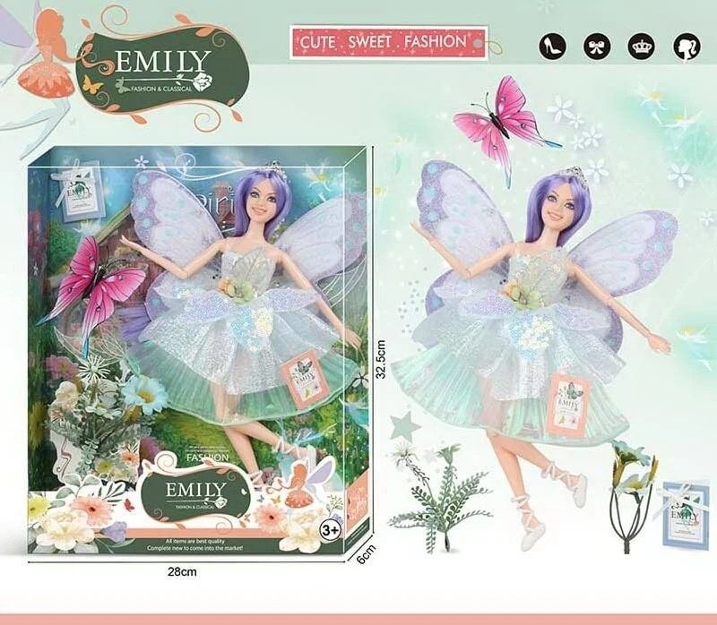 Лялька 30см Фея EMILY аксесуари у коробці 28*33*6см QJ133C Китай