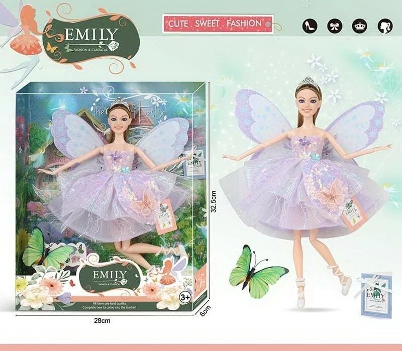 Лялька 30см Фея EMILY аксесуари у коробці 28*33*6см QJ133A Китай