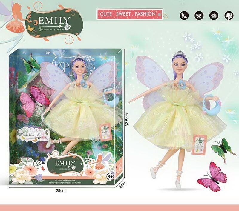 Лялька 30см Фея EMILY аксесуари у коробці 28*33*6см QJ133D Китай