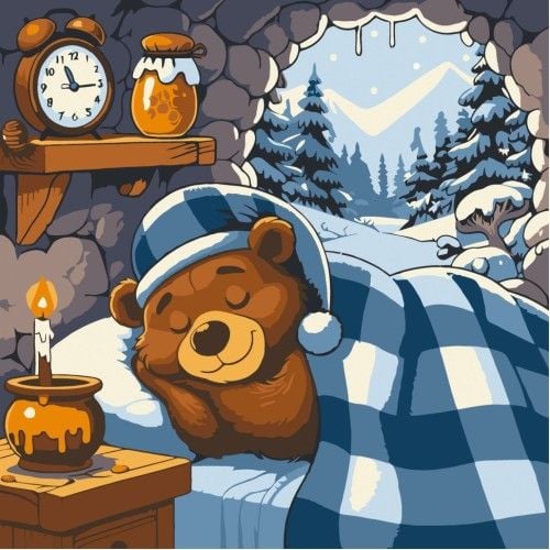 Картина по номерах 30x30 см Медвежий відпочинок з фарбами та пензликами 15126-AC Art Craft