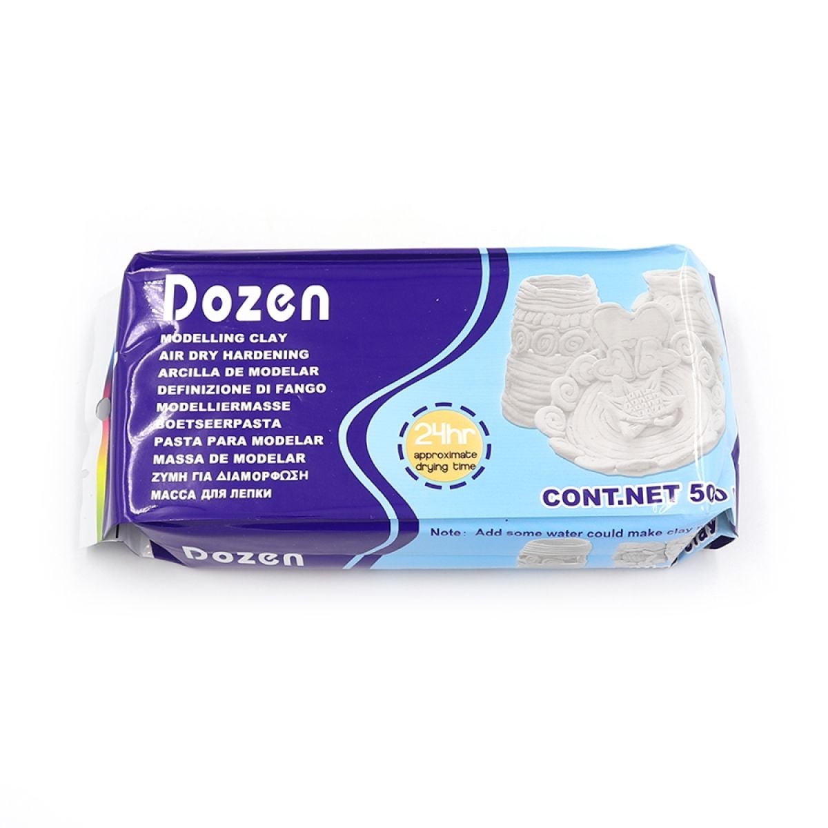 Маса для ліплення Dozen 500г біла самозастигаюча в упаковці DSCN0667 Китай