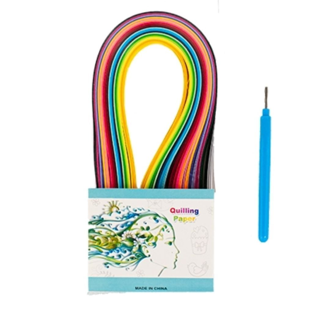 Квілінг набір паперу 7мм 40см 20 кольорів з інструментом Quiling в пакеті 23*10см 3-152 Китай