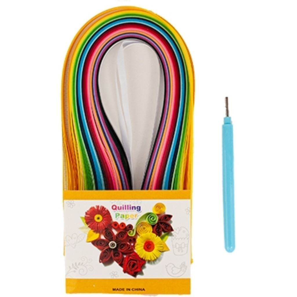 Квілінг набір паперу 5мм 40см 20 кольорів з інструментом Quiling Paper в пакеті 23*10см 3-151 Китай