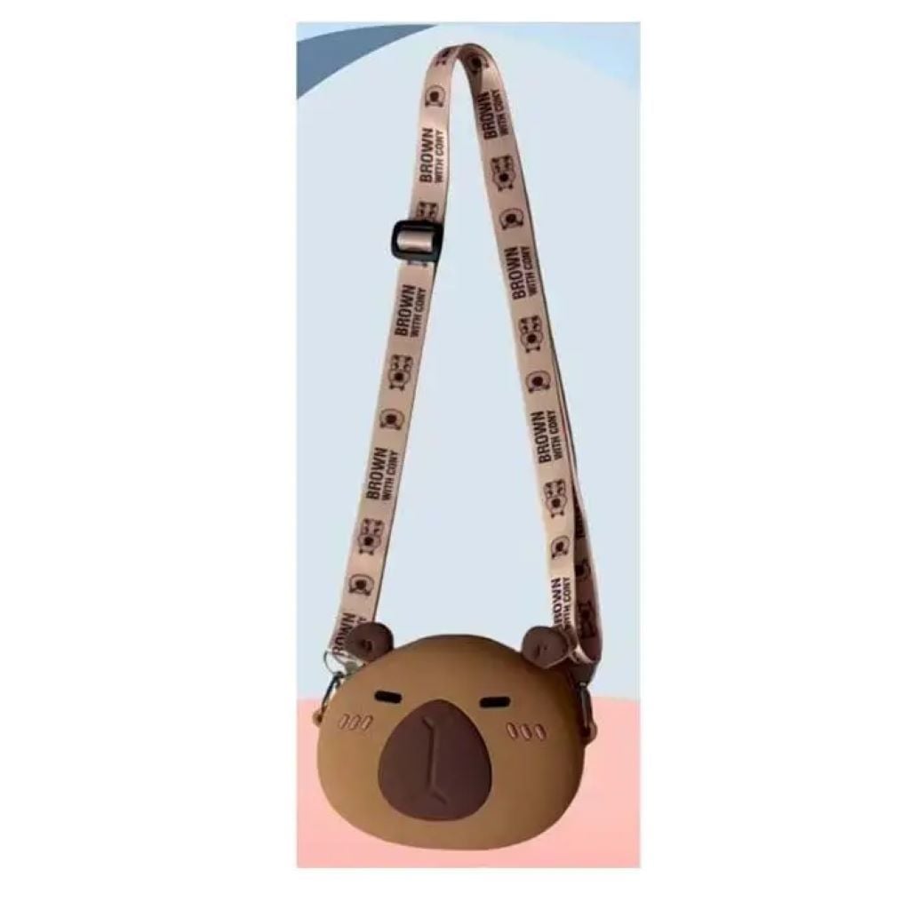 Сумочка селіконова Капібара 14*11*3см 1 відділення на блискавці довга ручка у пакеті YG0044 Китай