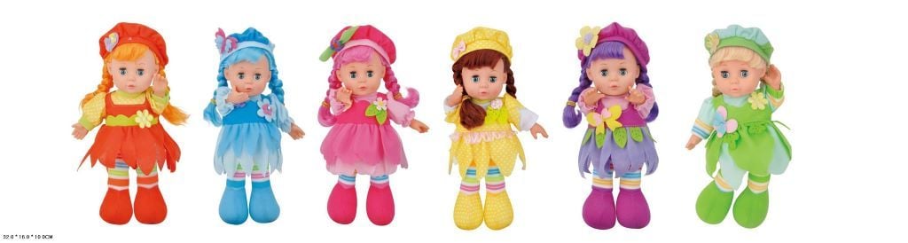 Лялька м'яконабивна Lovely doll 28см музична англ мова 6видів у пакеті LY3011/2/3/4/5 Китай