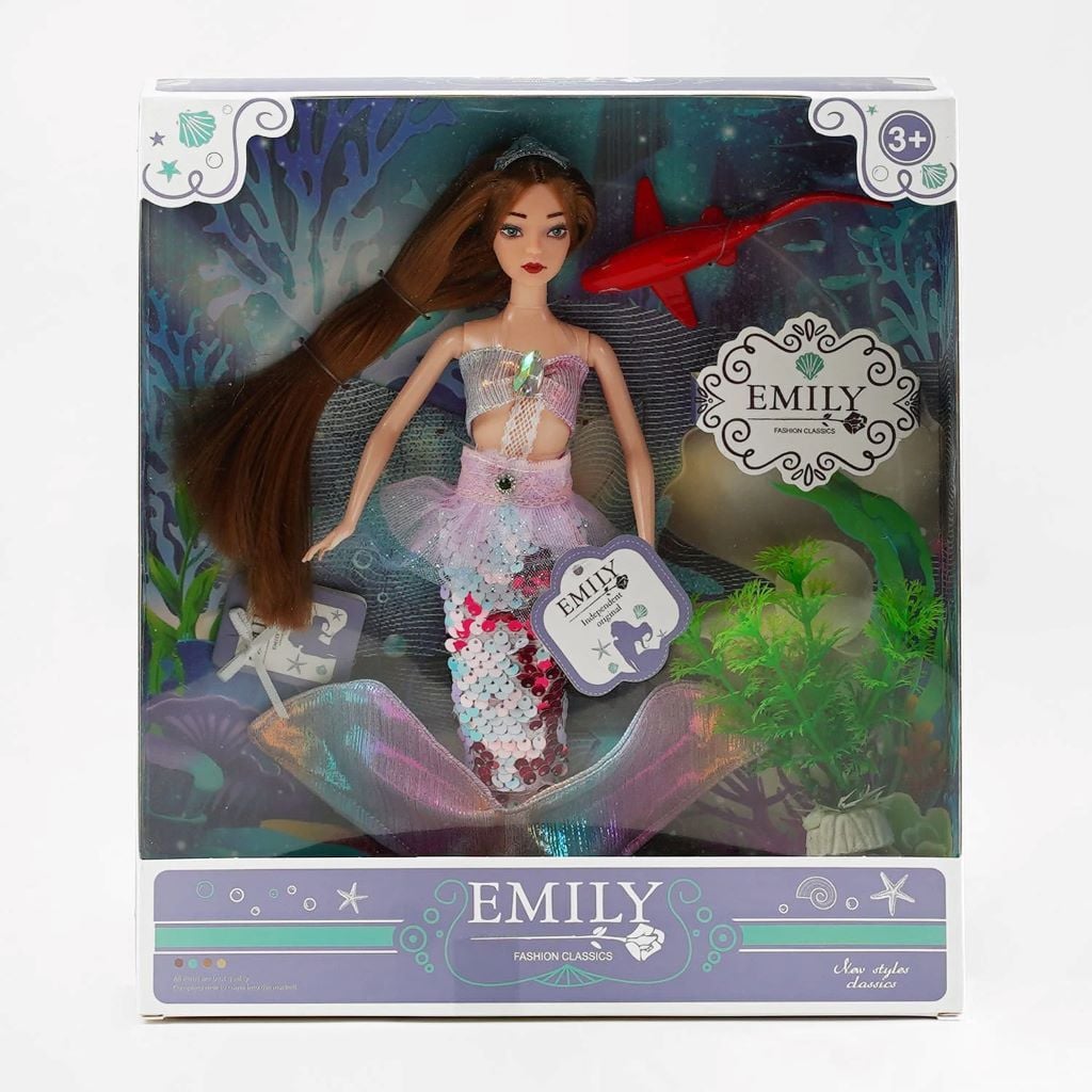 Лялька Emily Русалка 29см аксесуари дельфін у коробці 32*28*6,5см QJ092 Китай