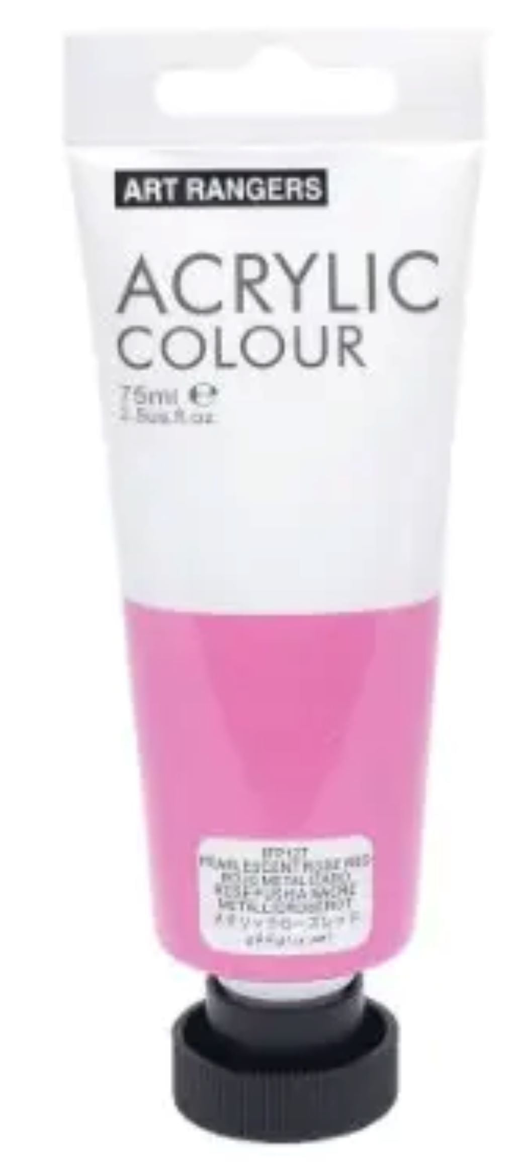 Фарба акрілова 22мл глітер Rose Red рожевий в тубі IFP127 ART Rangers