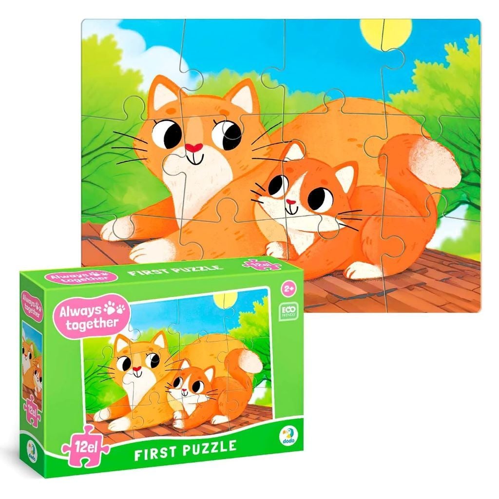 Пазли 12ел Alwaus together Котики 27*20см у коробці 300632 Dodo