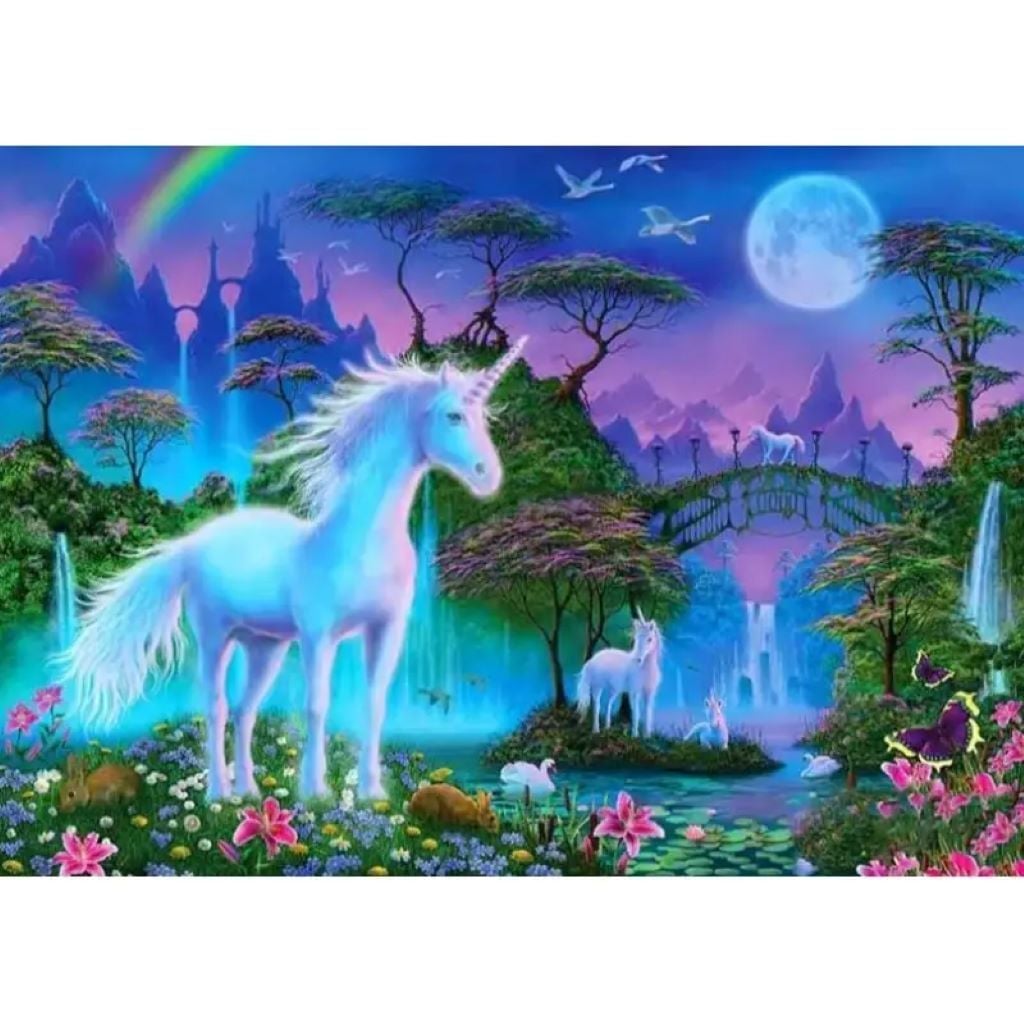 Алмазна мозаїка 40*50 см Єдиноріг на підрамнику у коробці GLE71095 Josefotten