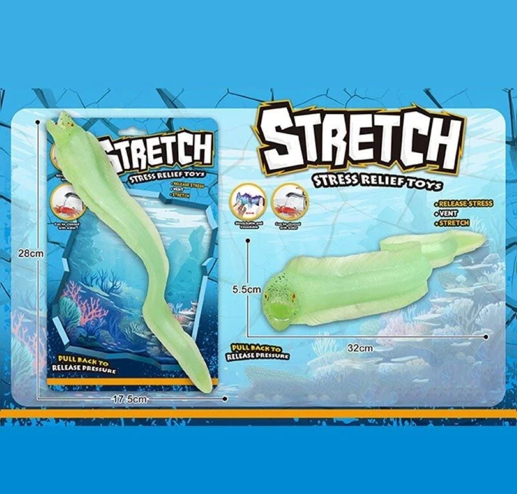 Антистрес тянучка Морський вугор 32*5,5см на планшеті 28*17,5см 5050-41 Китай