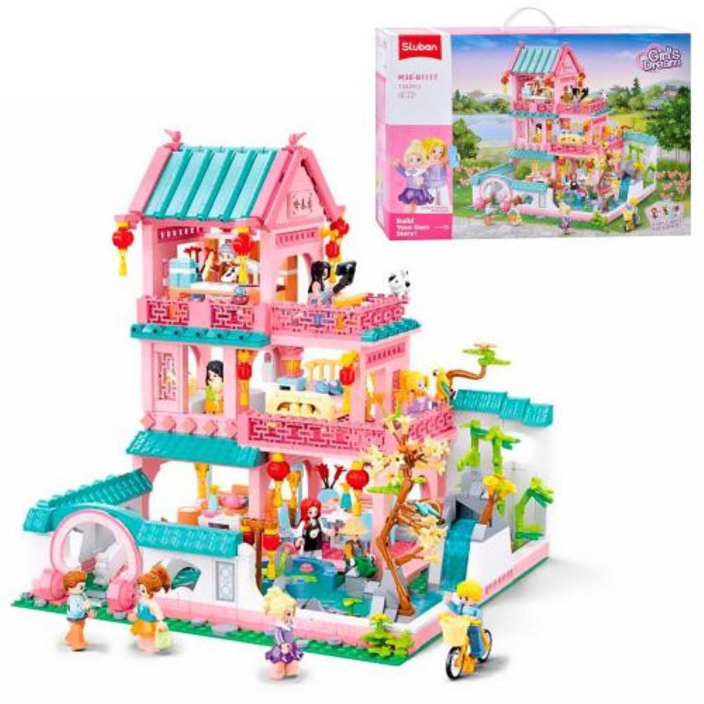Конструктор типу лего 1342дет Cirls Dream Вілла в китайському стилі фігурки коробка 62*42,12см М38-В1117 sluban