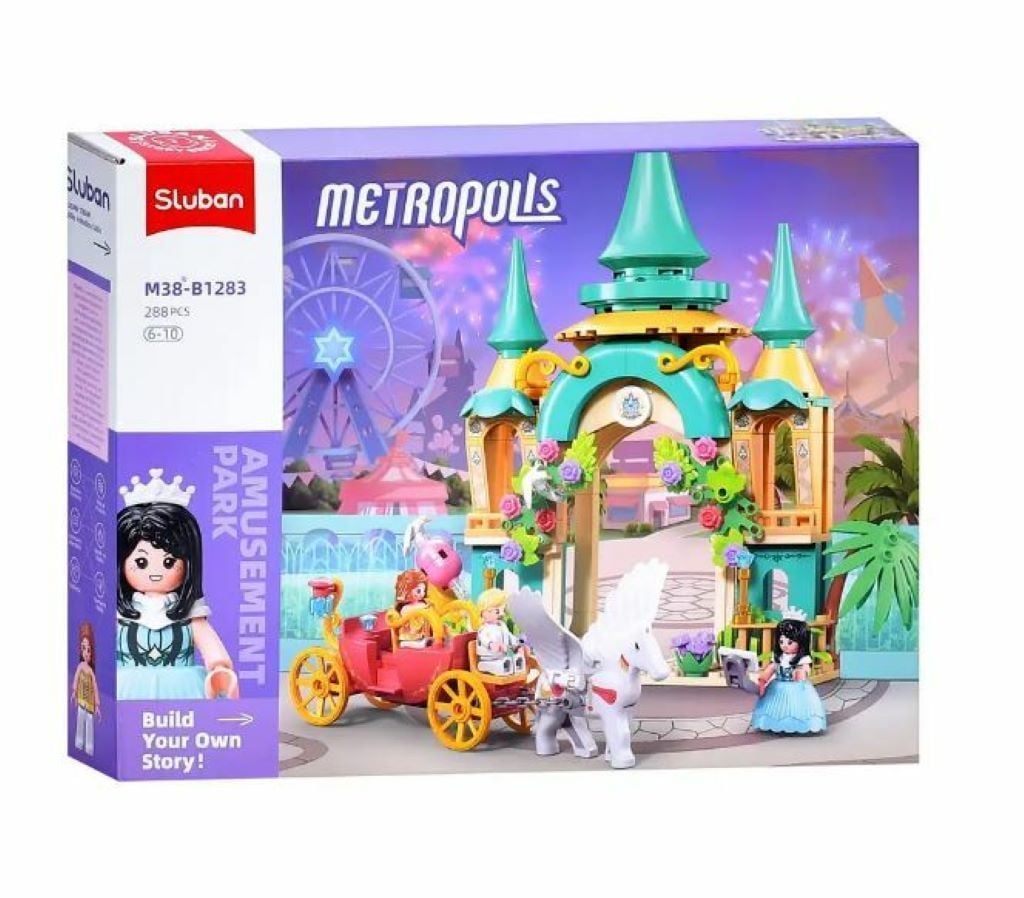 Конструктор типу лего 288 дет Metropolis замок карета у коробці 38*29*7см М38-В1283 sluban