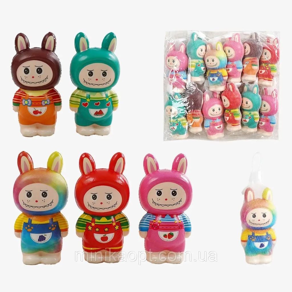 Антистресс сквіш Labubu 12см у сітці SA-1751 Китай