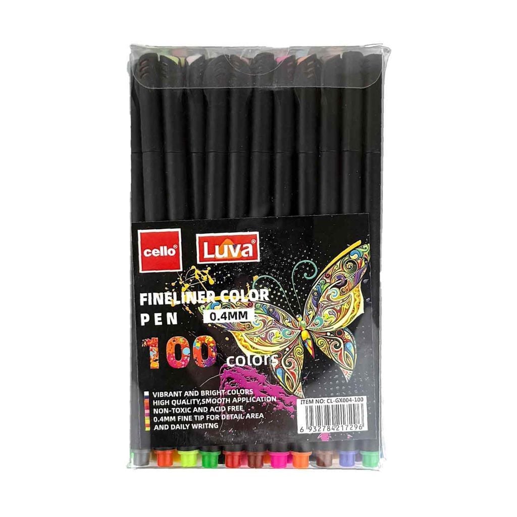 Лінер 0,4мм Luva 24 кольори набір в блістері CL-GX004-24 Cello