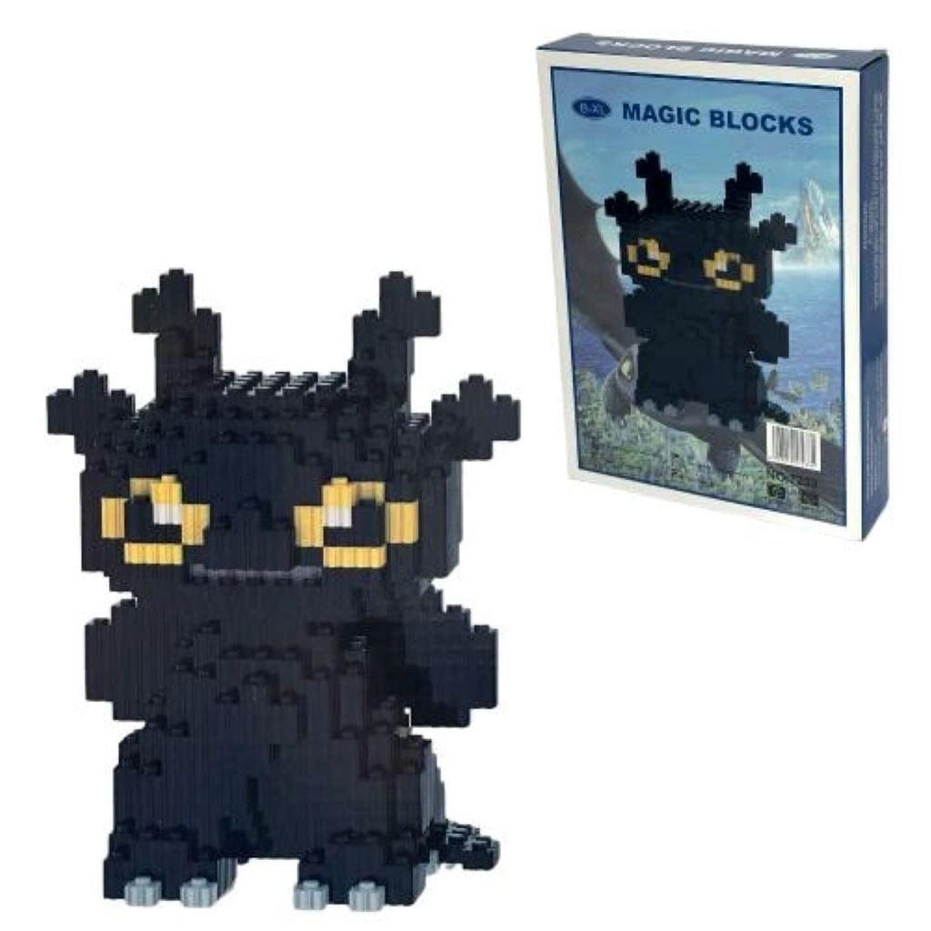 Конструктор піксельний 1320дет беззубик чорна Фурія у коробці 28*20*5см 7233 Magic Blocks