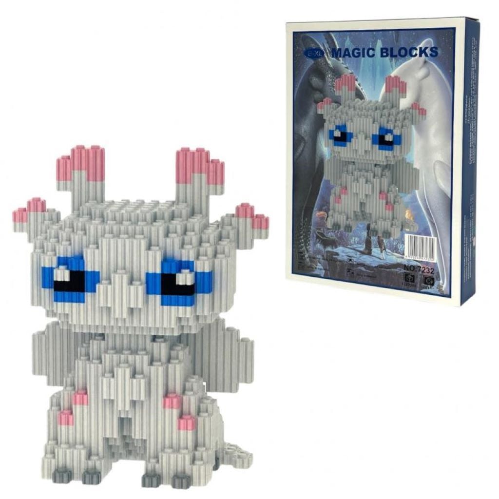 Конструктор піксельний 1320дет беззубик денна Фурія у коробці 28*20*5см 7232 Magic Blocks