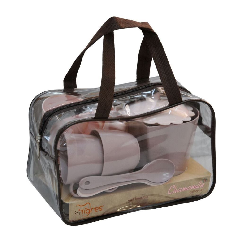 Набір посуду чайний Ромашка 16 елементів пудра у сумці 39940 Тігрес