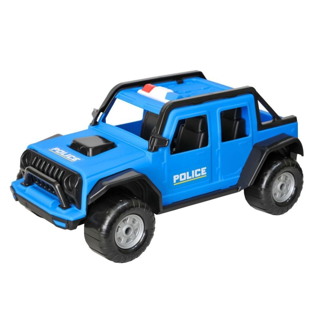 Машина пластик Титан поліцейський 36 см синя у слюді 40087 Тігрес