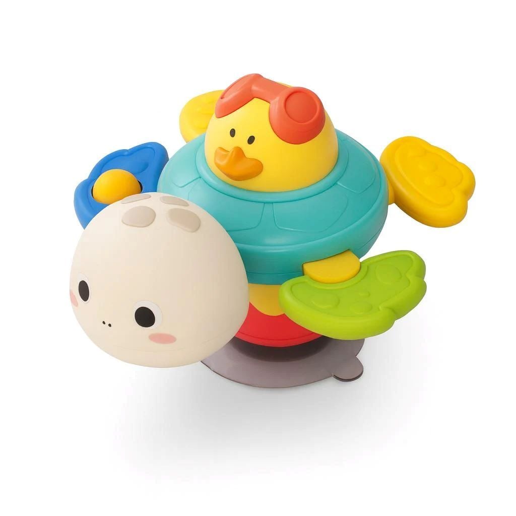 Брязкальце Качка на присосці рухливі елементи у коробці 6076 Bibi irn