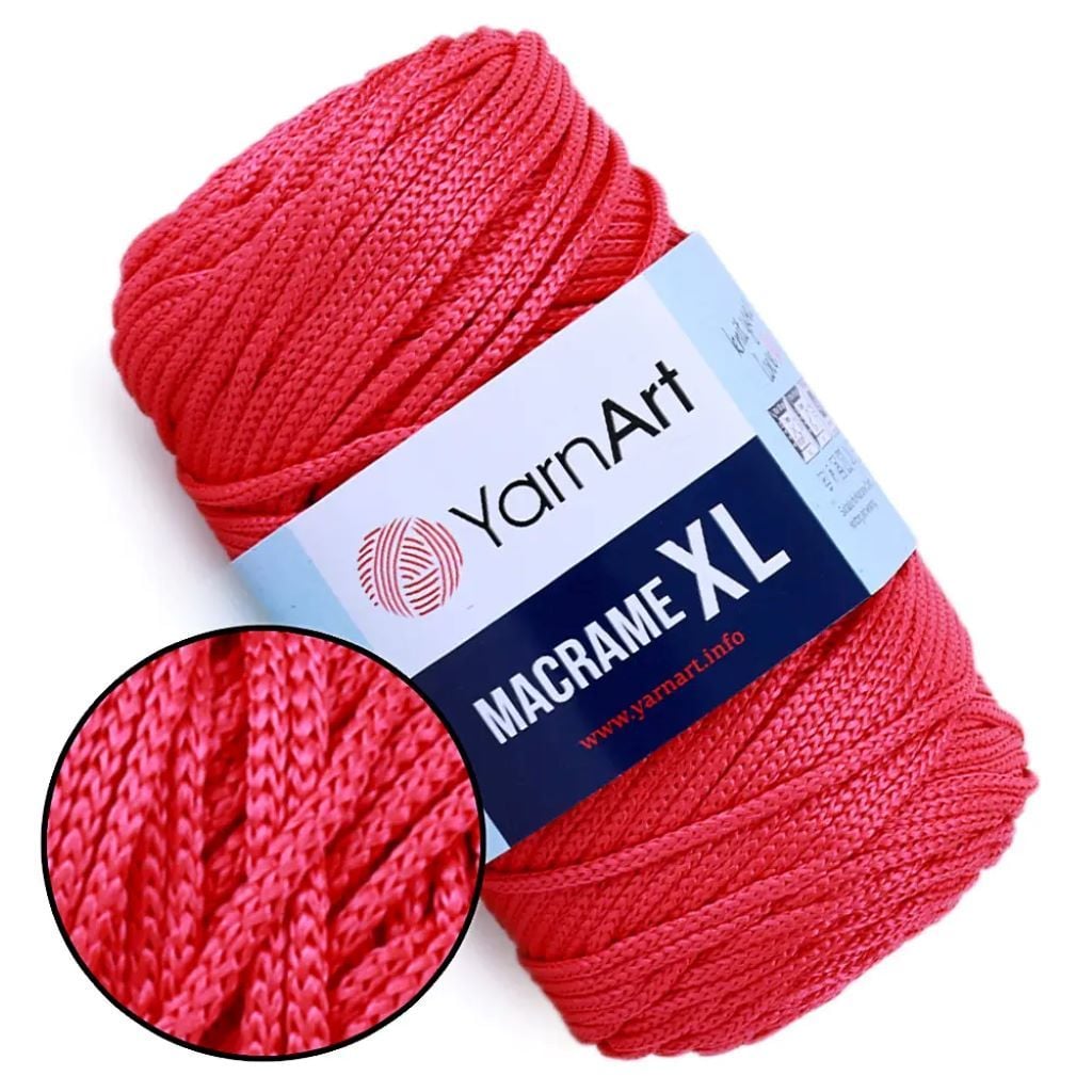 Макраме 6мм 250г 130м XL червоний поліестер 163-1061 YarnArt