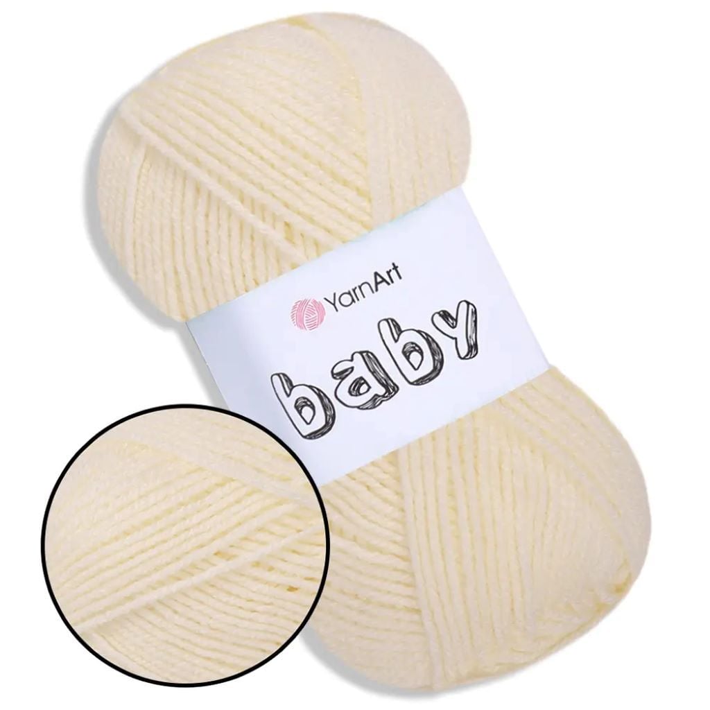 Пряжа Baby 50гр 150м акрил кремова 502-1563 YarnArt