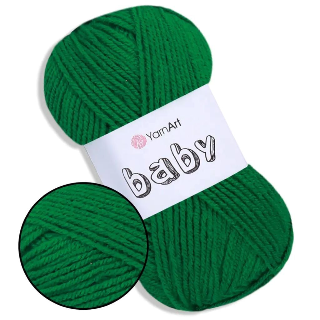Пряжа Baby 50гр 150м акрил зелена 338-869 YarnArt