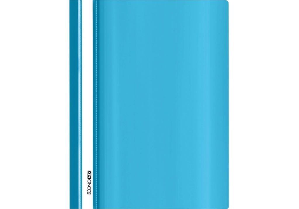 Папка А4 швидкозшивач пластикова тонка блакитна без перфорації 31511-11 Econo mix