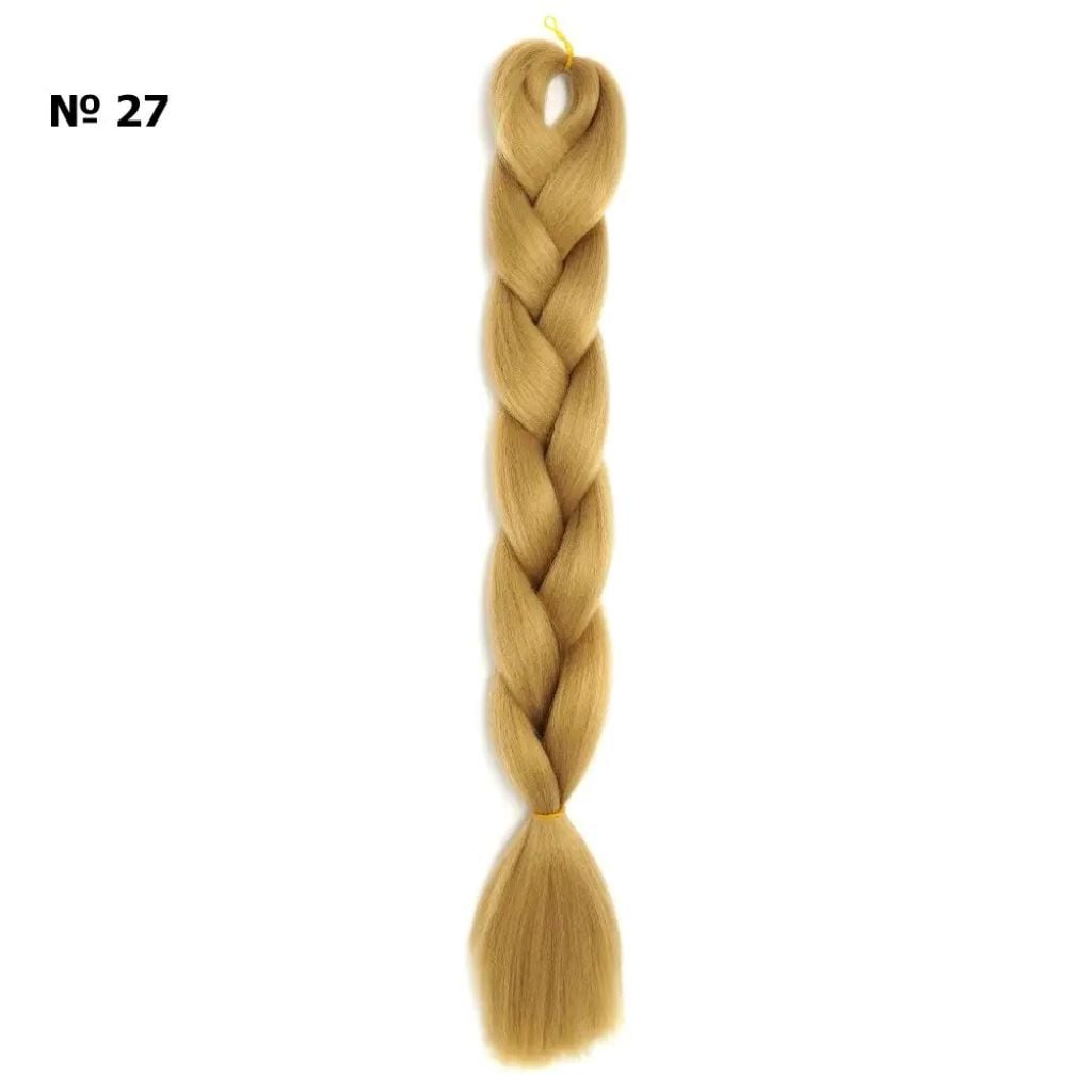 Прикраса для волосся коса на гумці 40см світла 9995657 Китай